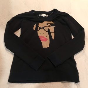 Volcom brand sweatshirt collab w/ Malika Favre